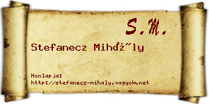 Stefanecz Mihály névjegykártya